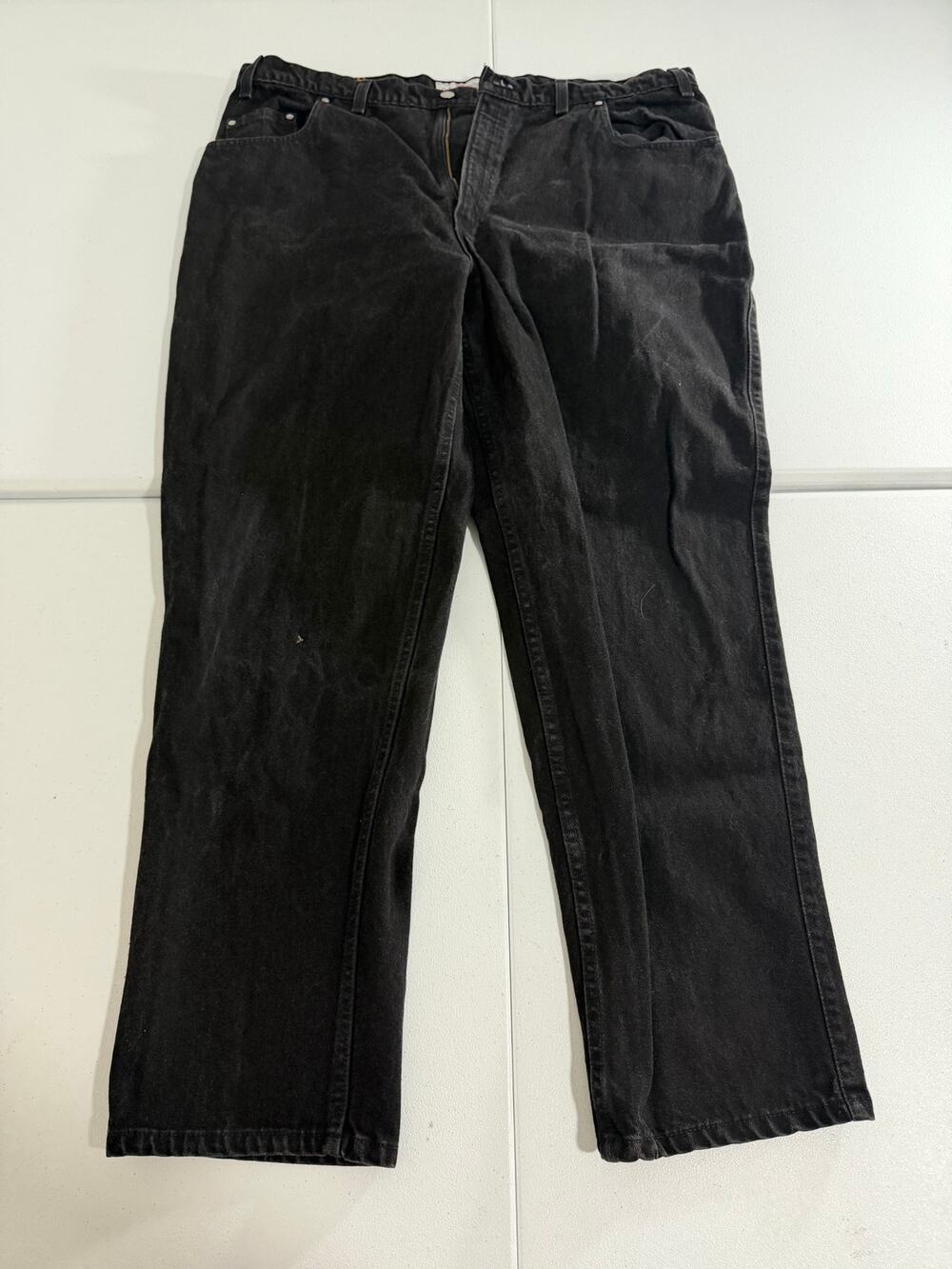 Vintage Levi's 545 Loose Fit Jeans Men's Size W44 L32 Black Denim Straight